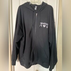 Black The Ataris Zip-Up Hoodie